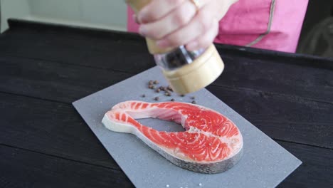 preparación del salmón