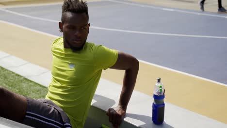 basketball player exercising in basketball court 4k