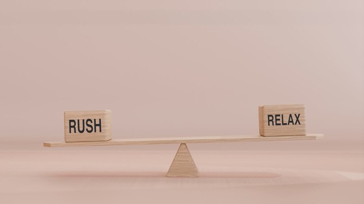 RUSH AND RELAX BALANCING ON SEESAW