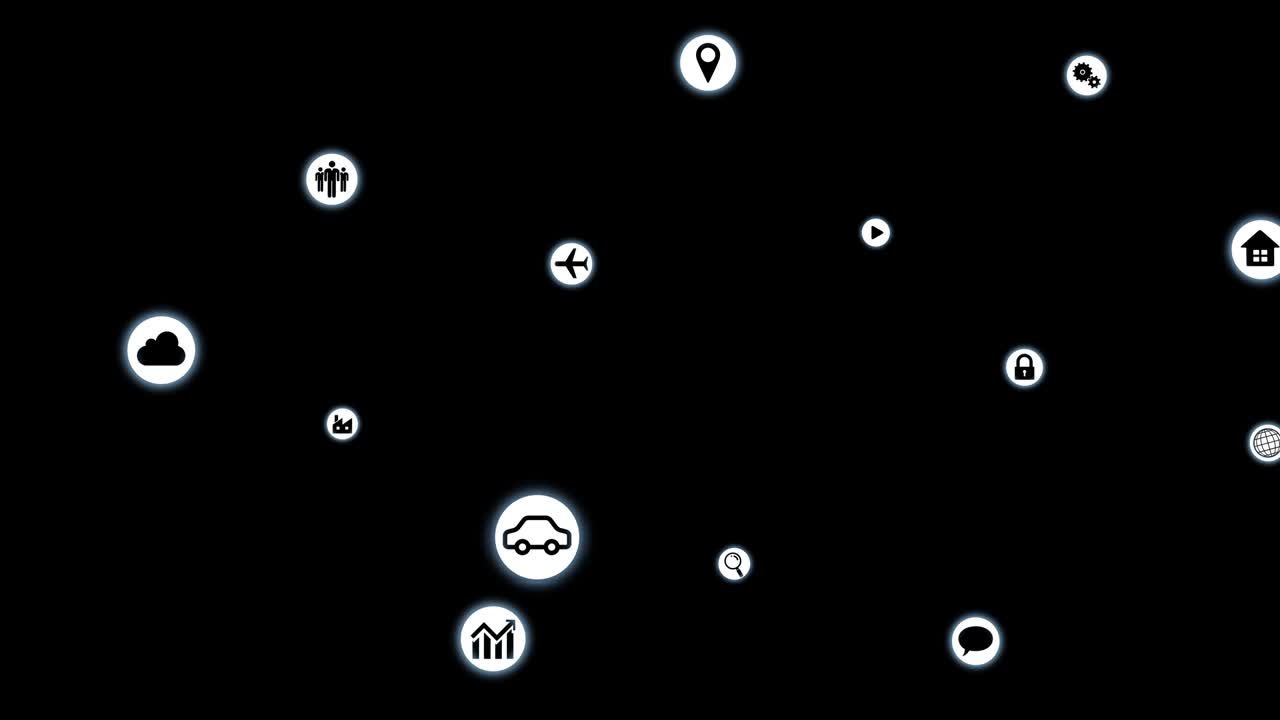 icono de tecnología símbolo de red dispositivos digitales en el fondo de internet