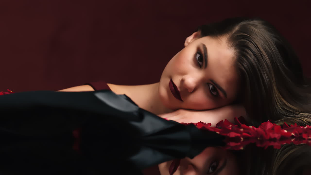 Love, beauty and sexy woman with rose