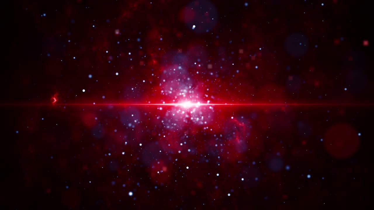 partículas azul rojo evento juego tráiler títulos escenario de concierto cinematográfico bucle de fondo