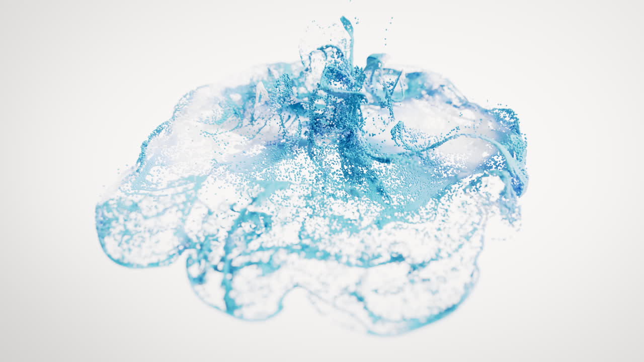 추상적인 흐르는 파동 입자 배경, 3d 렌더링