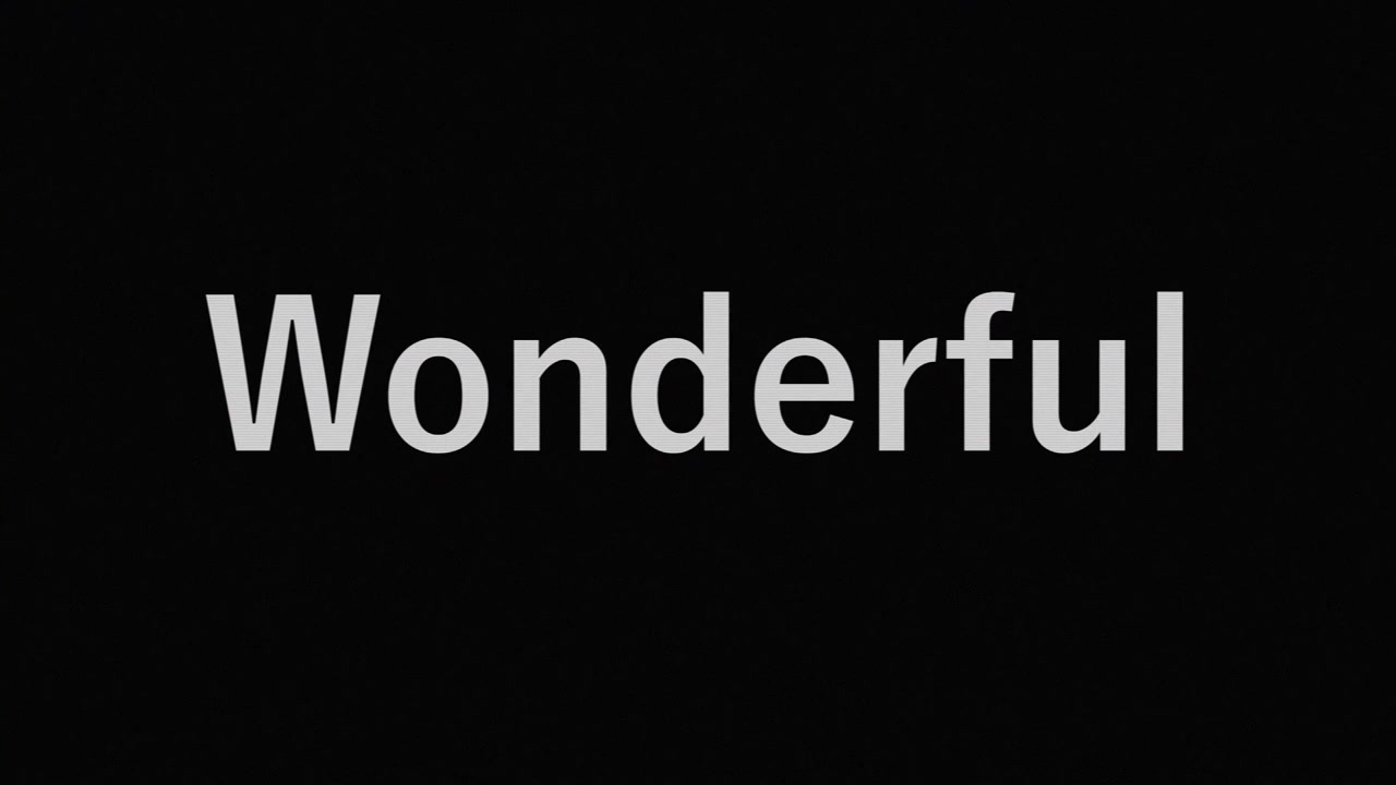 Wonderful text animation message motion graphics