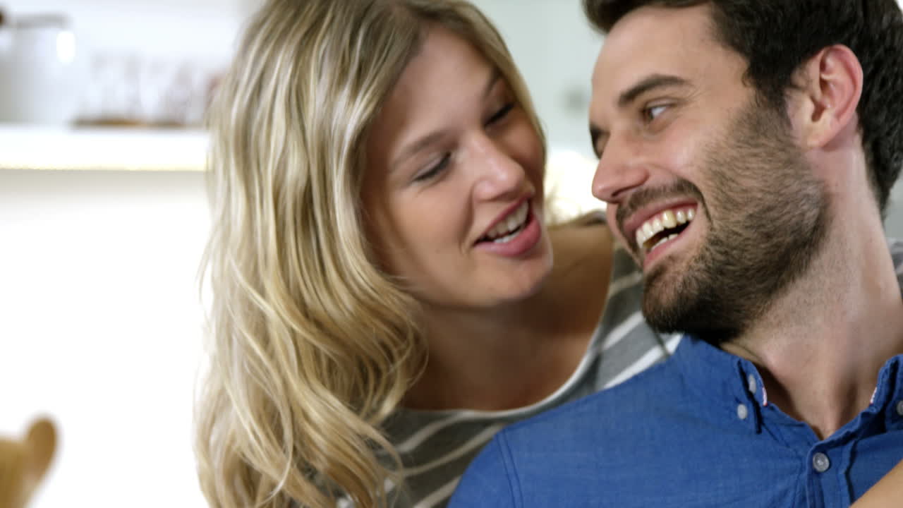 Happy couple having fun together 