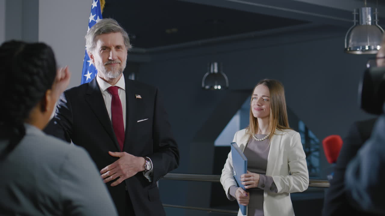 Press Conference with Politician