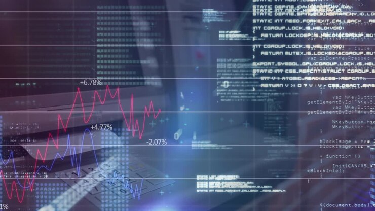 Animation of financial data processing over atm machine