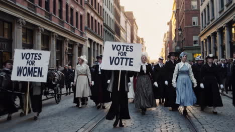 women's suffrage protest march