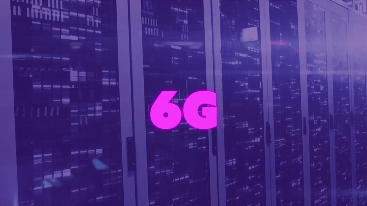 animazione di 6g sopra la stanza del server viola