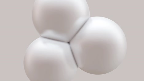 diseño de gráficos en movimiento renderizados en 3d con formas abstractas. animación en bucle con objetos de patrón sin costuras