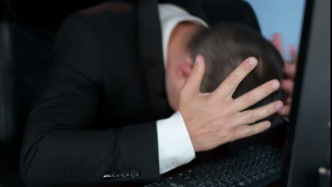 Frustrated businessman expressing anger