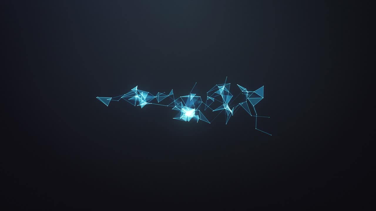 Technology Polygonal Network Shape On Dark Background