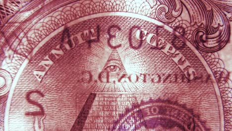 Ein-Dollar-Illuminati-Augenpyramide-In-Nahaufnahme