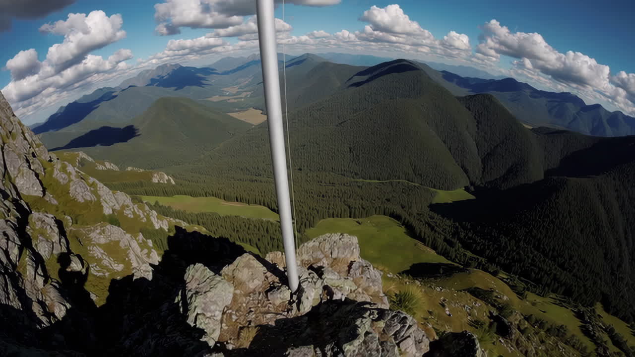 Mexican Flag on Mountain Summit