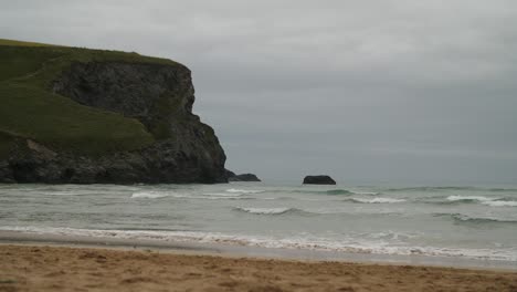 cornish coastline at dusk