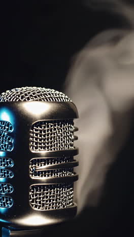 vintage microphone close-up