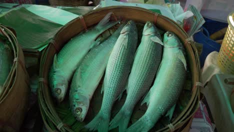 asian thailand steamed fish at street seafood market for sale documentary