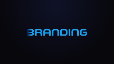 glowing explosion branding text reveal blue and pink