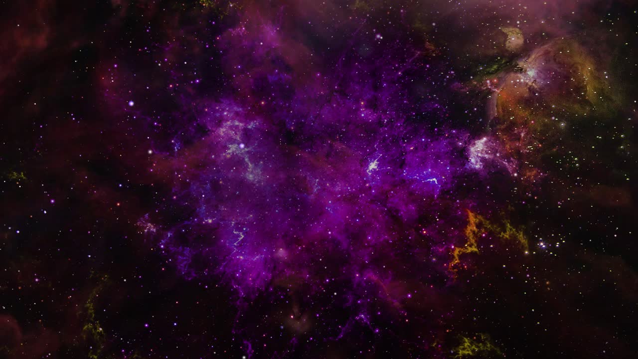 purple nebula and cosmic dust in outer space