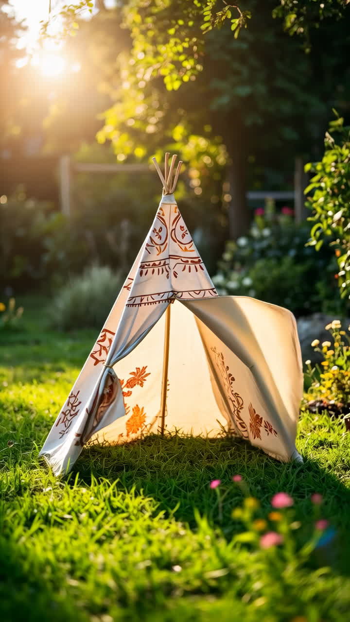 Teepee in a Sunny Garden