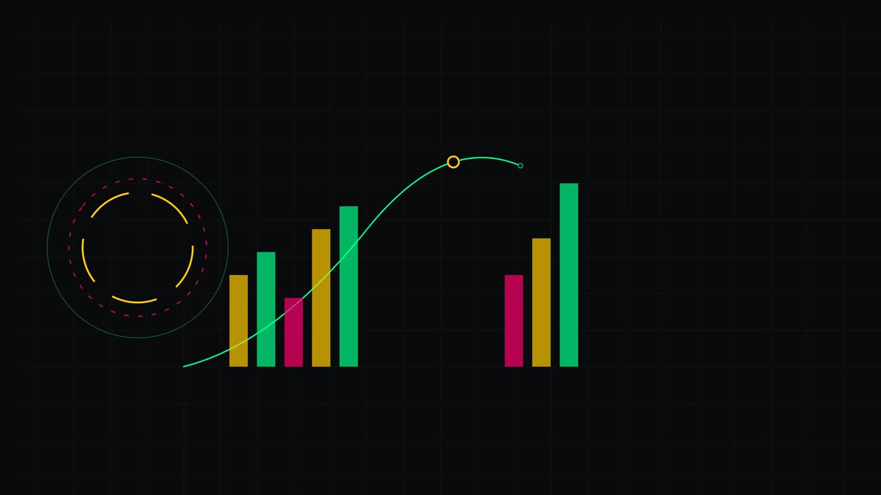 Visualizzazione dati con grafico a barre animato e grafico a linee
