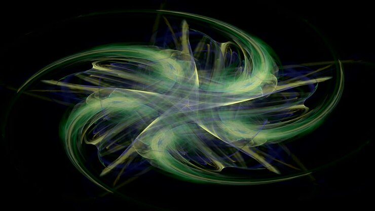 Abstract motion background, energy waves and lightning, seamless loop able