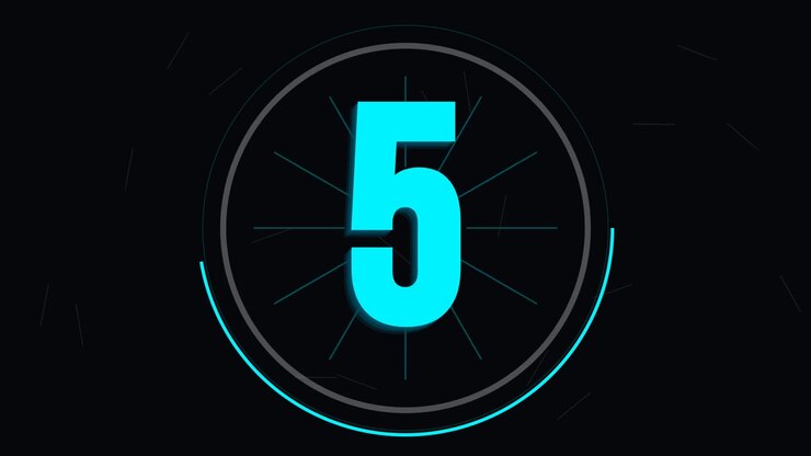 Digital Countdown Timer with Modern Motion Graphics