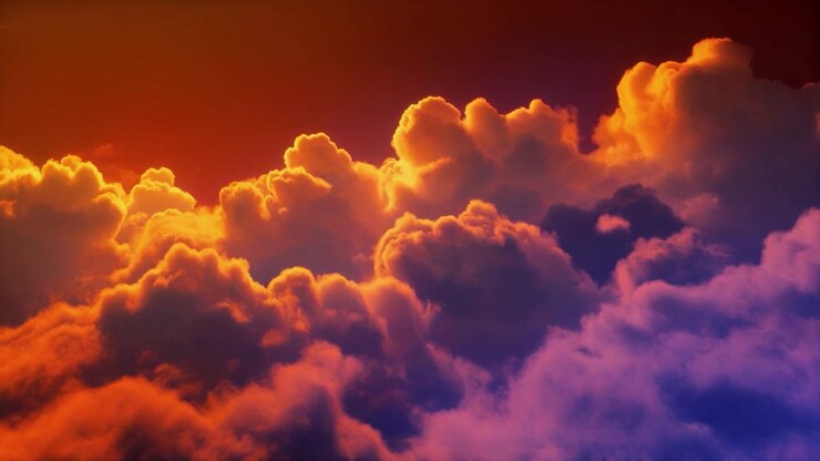 Vibrant Sunset Clouds Glowing in the Sky