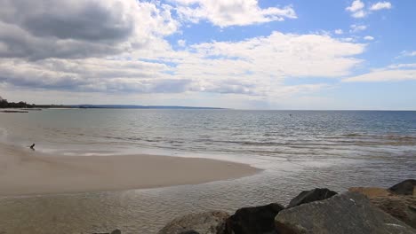 geographe bay busselton, view over the sea wall towards the cape