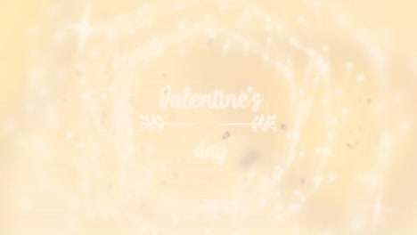 animation of valentines day text over wite background