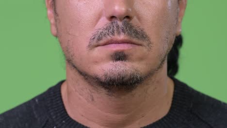 close up shot of man smiling
