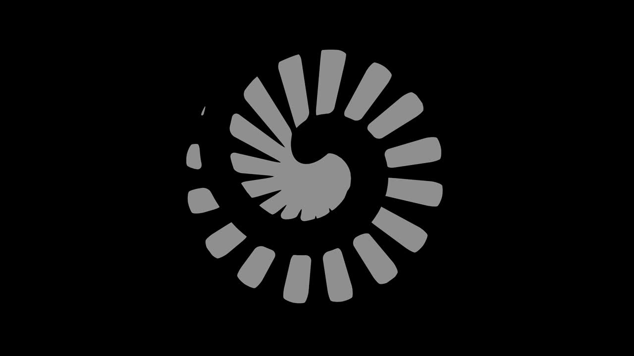 4k에서 사이키델릭 및 최면 효과를 가진 흑백 비디오 애니메이션