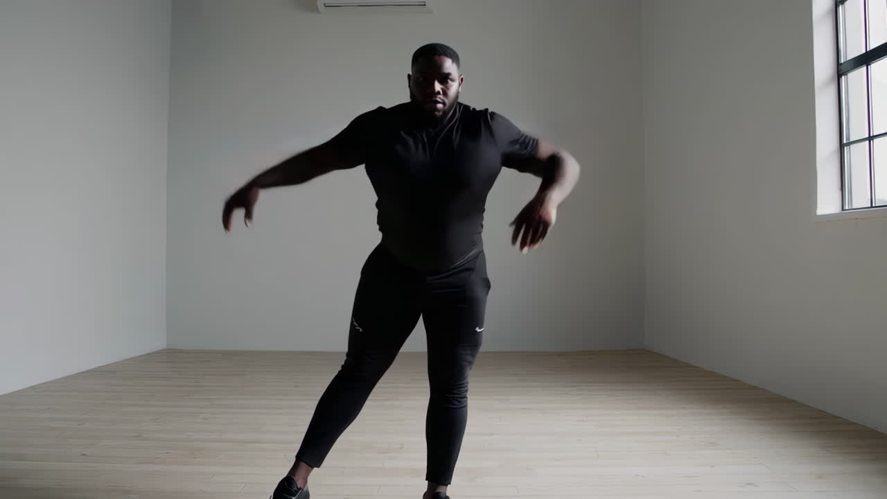 Man dancing in a studio