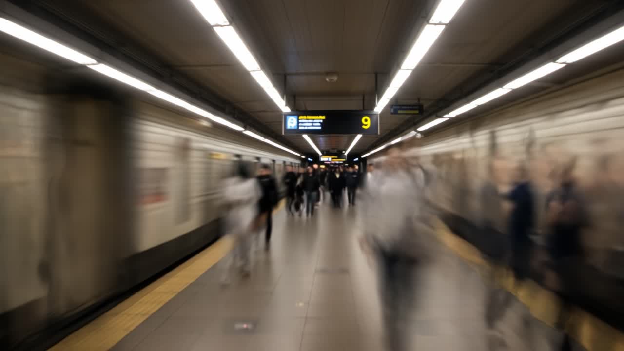 Busy Subway Station