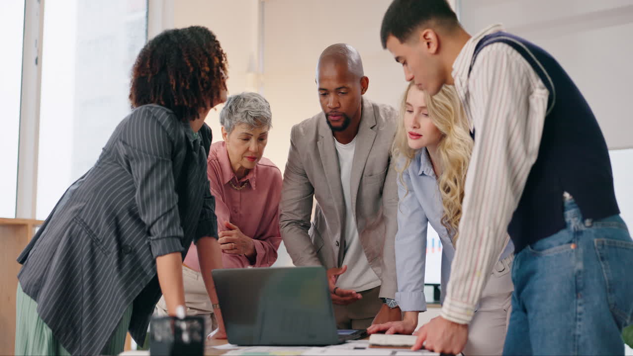 Diverse team of business professionals having a meeting in the office