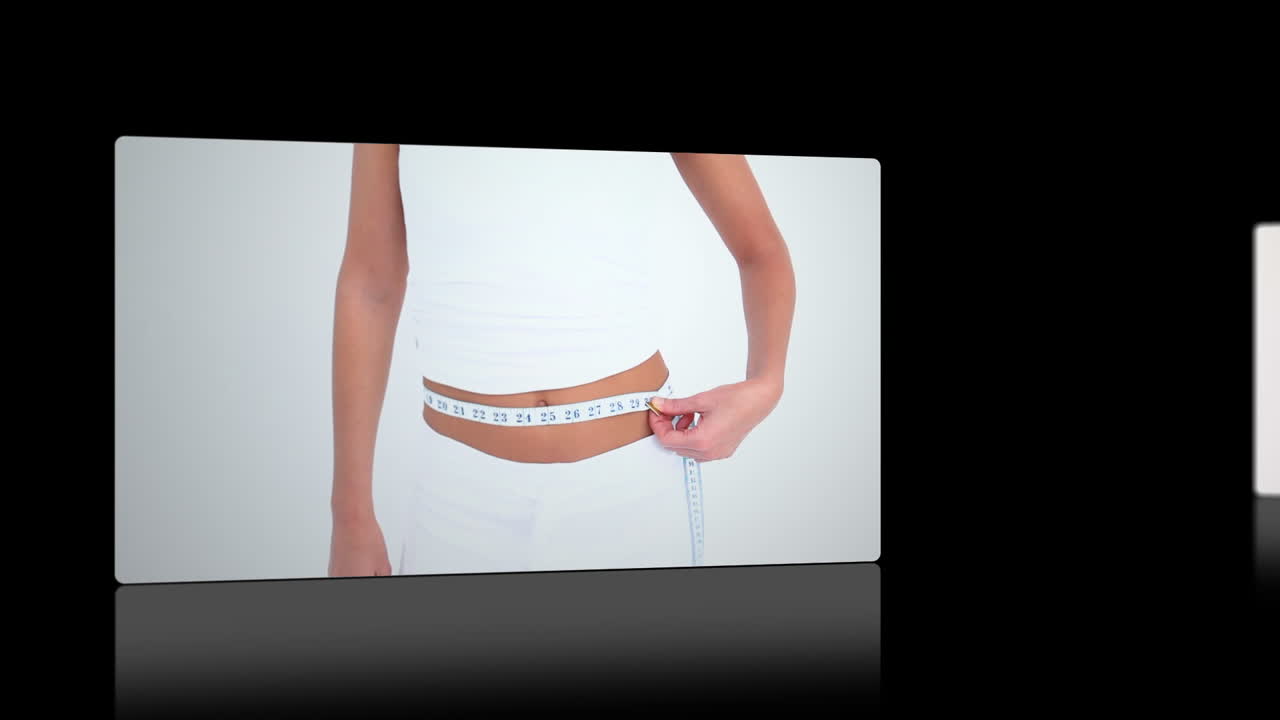다이어트 테마 비디오의 몬태지