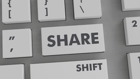 share button pressing on keyboard