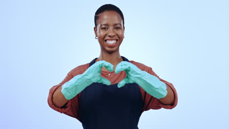 Woman,-smile-and-hands-in-gesture-for-cleaning