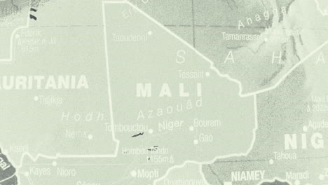 political map of mali and surrounding west african countries
