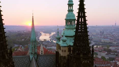 aerial view st. nicolas church in prague