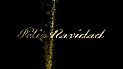 Animation-of-feliz-navidad-text-over-glowing-lights-on-black-background