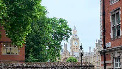 view towards big ben and the houses and parliament, london, united kingdom