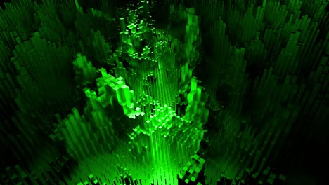 abstracto ciudad verde en 3d