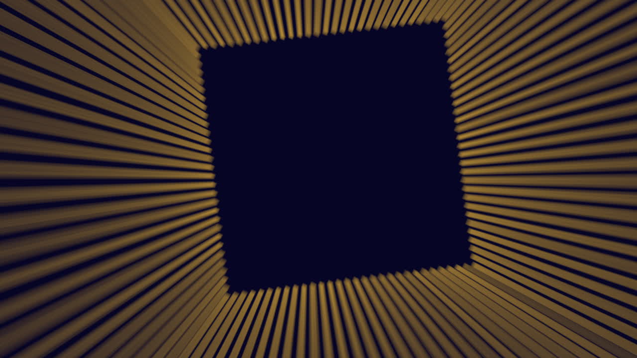 Stylish black and gold striped pattern with central black square