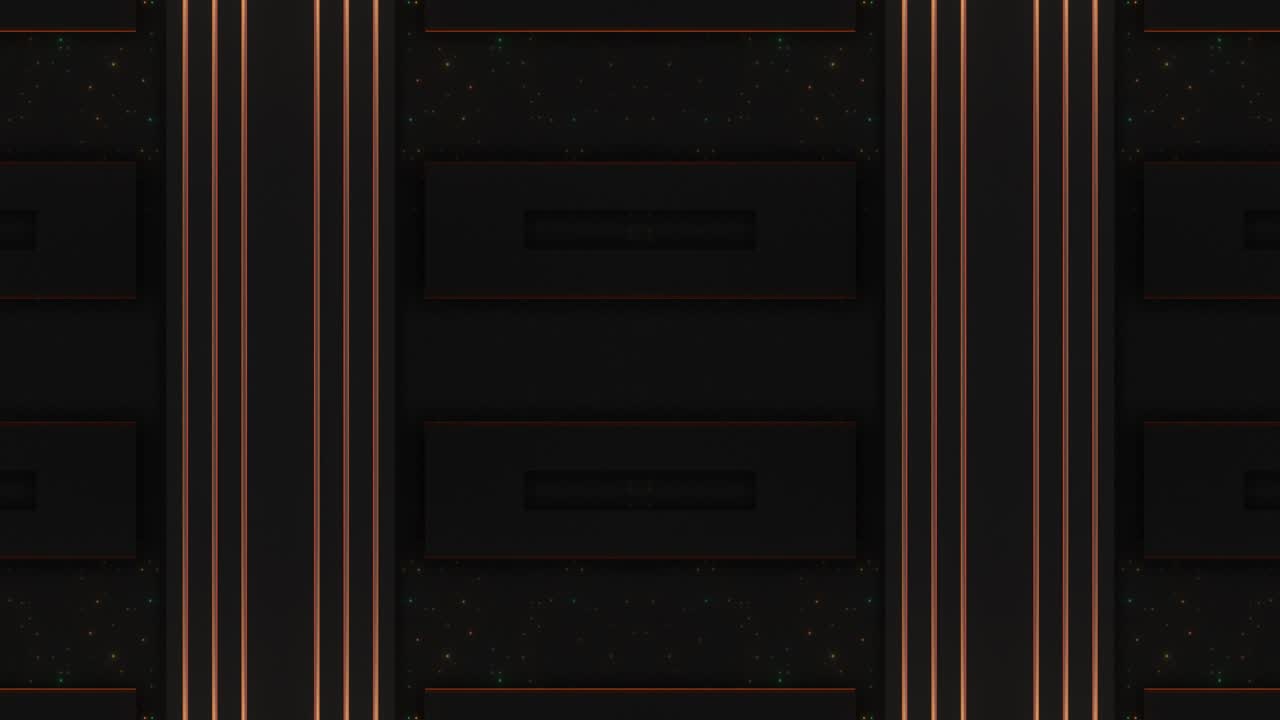 Dark Geometric Pattern with Copper Accents