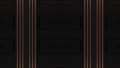 dark geometric pattern with copper accents