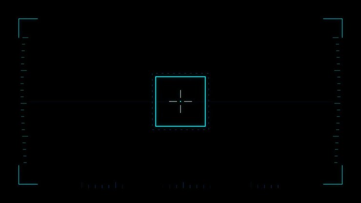 Sovrapposizione del mirino di fotocamera digitale con reticolo di messa a fuoco