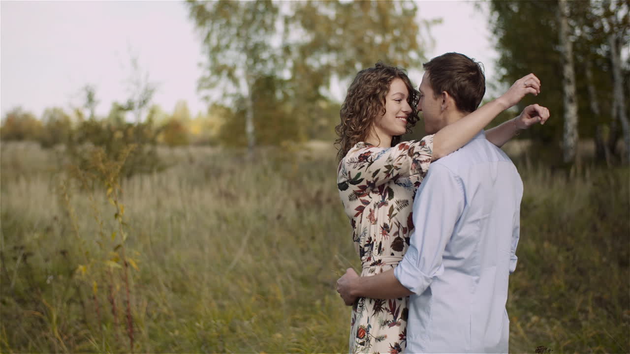 Happy partners sharing a warm hug