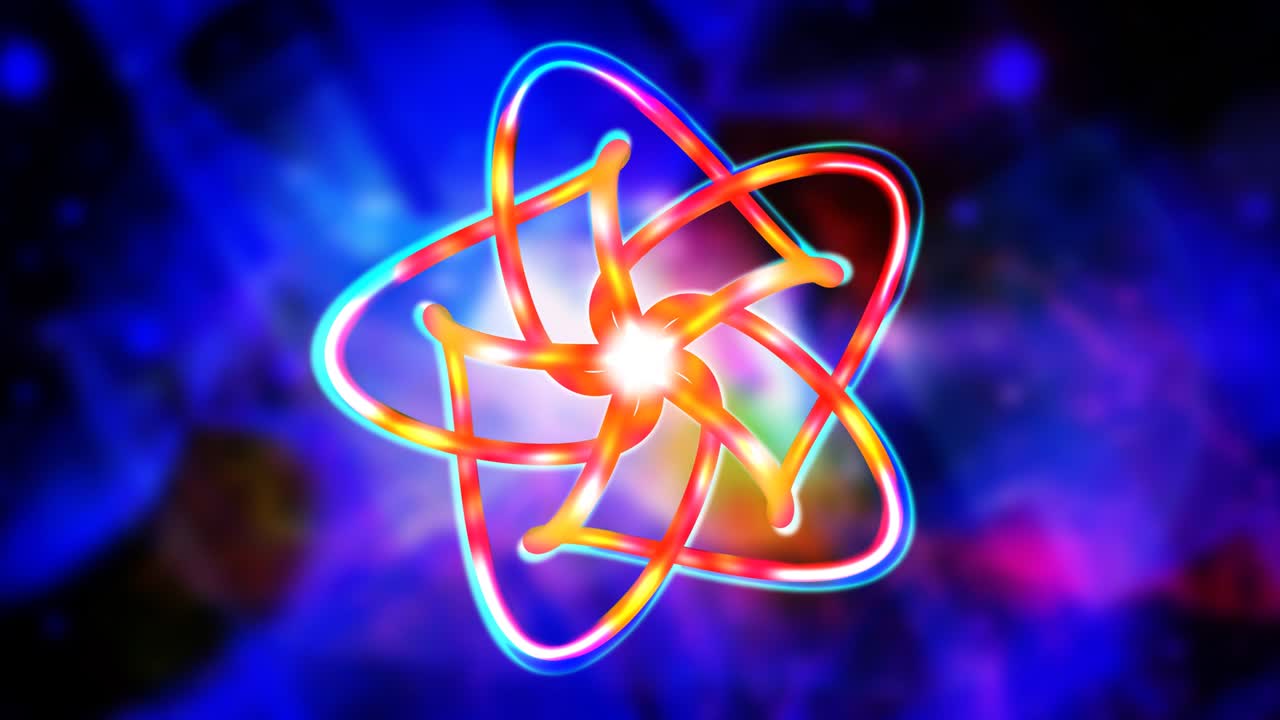 Abstract Convolving Flower Star in Deep Outer Space Cosmos - 4K Seamless Loop Motion Background Animation