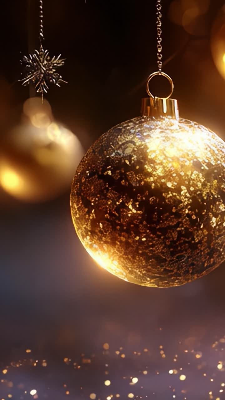 A Captivating Display of Glittering Gold and Silver Holiday Ornaments and Snowflakes, Perfectly Captured in the Warm Glow of a Cozy Winter Celebration, Evoking the Joy and Spirit of Festive Seasonal Gatherings